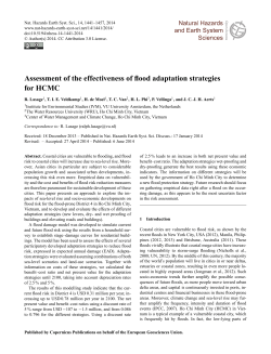 Assessment of the effectiveness of flood adaptation strategies for