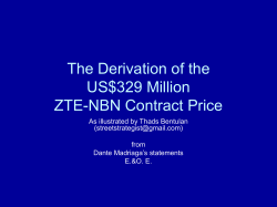 The Derivation of the US$329 Million NBN