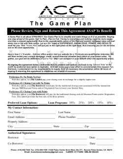 T h e G a m e P l a n - Home Loans Made Eazy