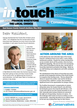 FROM FRANCIS WHETSTONE THE lOCAl CHOICE ACTION