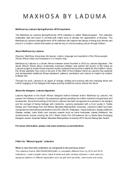 MaXhosa by Laduma Spring/Summer 2016 Inspiration The