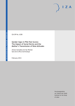 Gender Gaps in PISA Test Scores: The Impact of Social Norms and