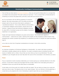 People with high Emotional Intelligence are great communicators