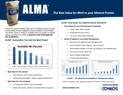 The Best Value for MnO in your Mineral Premix