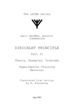 DIRICHLET PRINCIPLE