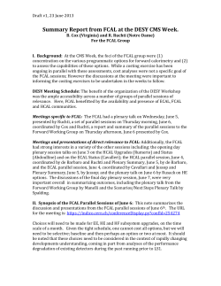 Summary Report from FCAL at the DESY CMS Week.