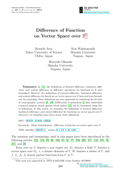 Difference of Function on Vector Space over F