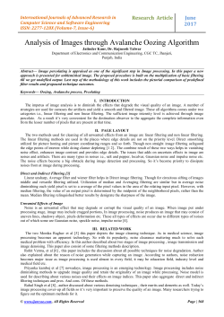 Analysis of Images through Avalanche Oozing Algorithm