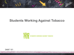 SWAT Success - Students Working Against Tobacco