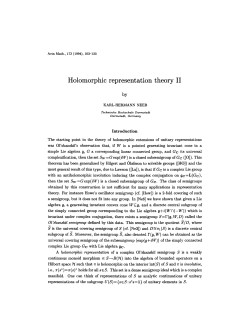 Holomorphic representation theory II