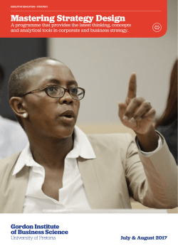 Mastering Strategy Design