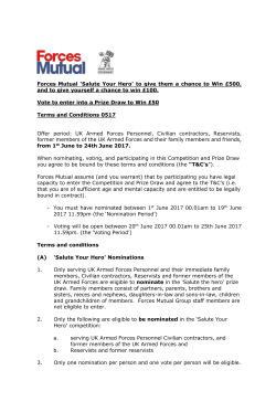Forces Mutual `Salute Your Hero` to give them a chance to Win &pound;500