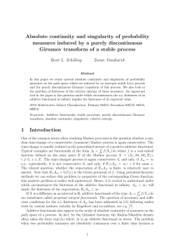 Absolute continuity and singularity of probability measures induced