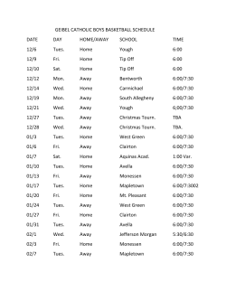 GEIBEL CATHOLIC BOYS BASKETBALL SCHEDULE DATE DAY