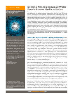 Dynamic Nonequilibrium of Water Flow in Porous Media: A Review