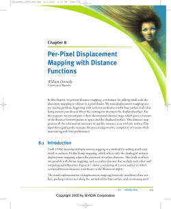 Per-Pixel Displacement Mapping with Distance Functions