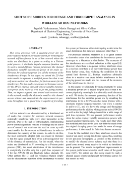 shot noise models for outage and throughput analyses in wireless