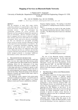 Mapping of Services on Bluetooth Radio Networks