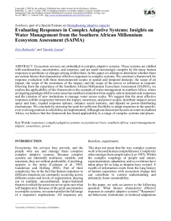 Evaluating Responses in Complex Adaptive Systems