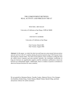 the comovement between real activity and prices
