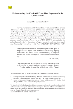 Understanding the Crude Oil Price: How Important Is the China