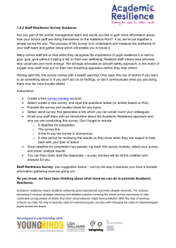 The Staff Resilience Survey Guide