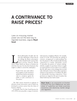 A Contrivance to Raise Prices?