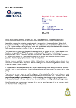From Sgt Ken Winslade Royal Air Force Linton-on