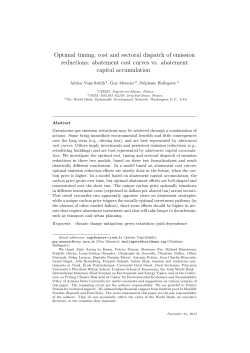 abatement cost curves vs. abatement capital accumulation
