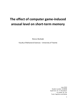 The effect of computer game-induced arousal level on short