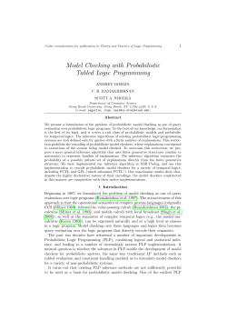 Model Checking with Probabilistic Tabled Logic