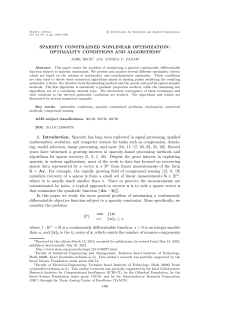 Sparsity Constrained Nonlinear Optimization: Optimality Conditions