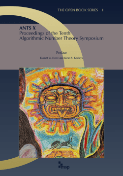 ANTS X Proceedings of the Tenth Algorithmic Number Theory