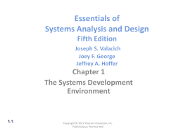 Essentials of Systems Analysis and Design Fifth Edition Joseph S