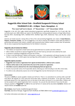 RuggerEds After School Club - Bradfield Dungworth Primary School