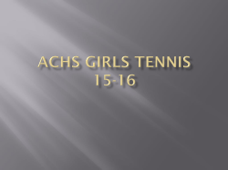 ACHS Girls Tennis Meeting - Ankeny Community School District