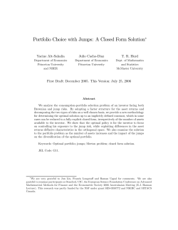 Portfolio Choice with Jumps: A Closed Form Solution