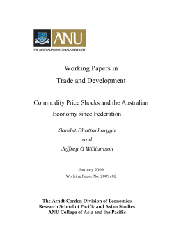 Commodity price shocks and the Australian economy since Federation
