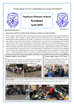 Newsletter Apr 2017 - Stathern Primary School