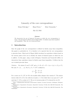 Linearity of the core correspondence - Researchers