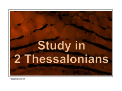 04 2 Thessalonians 2v8-17 Defeat Of Evil