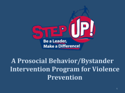 A Prosocial Behavior/Bystander Intervention Program for Violence