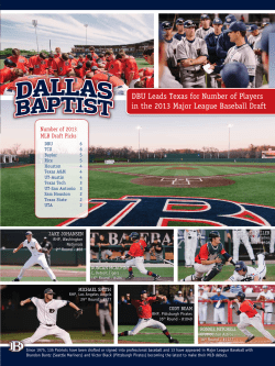 DBU Leads Texas for Number of Players in the 2013 Major League