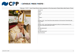 February 11 2017 : Card. Ernest Simoni takes possession of the