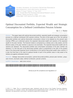 Optimal Discounted Portfolio, Expected Wealth and Strategic