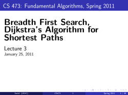 BFS, Single-source Shortest Paths