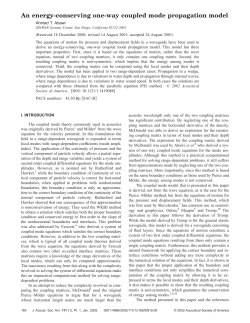 An energy-conserving one-way coupled mode propagation model