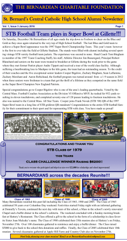 STB Football Team plays in Super Bowl at Gillette!!!