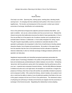 Intimate Inter-actions: Returning to the Body in One to One