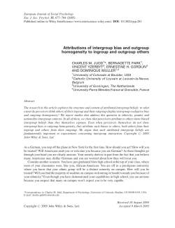 Attributions of intergroup bias and outgroup homogeneity to ingroup
